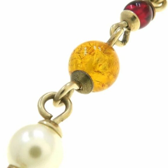 CHANEL CC Logos Multicolor Rhinestone Drop Stud Earrings Gold Tone - Picture 6 of 10